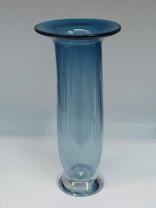 DB-629  Vase - steel blue tower $295 at Hunter Wolff Gallery